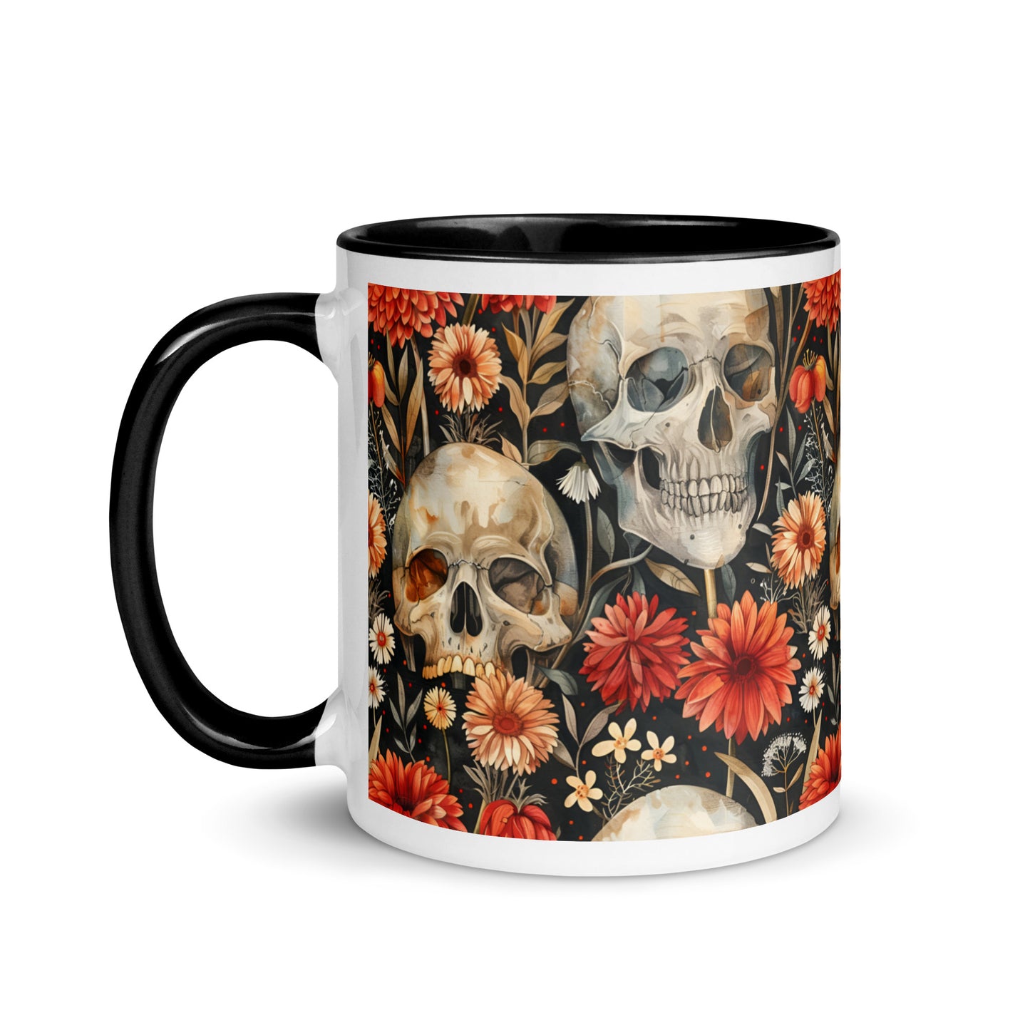 Floral Skull Mug
