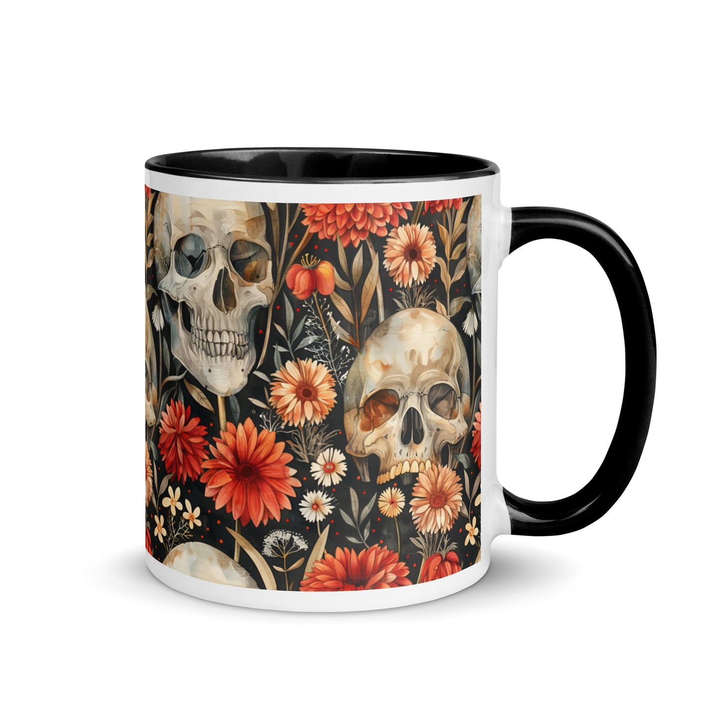 Floral Skull Mug