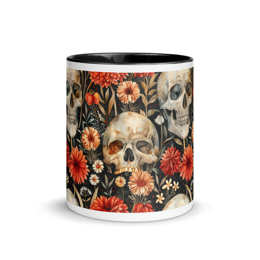 Floral Skull Mug